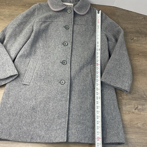 Vintage Penguin Women’s 100% Wool Grey Pea Coat, Thinsulate, size 12 - Picture 6 of 10